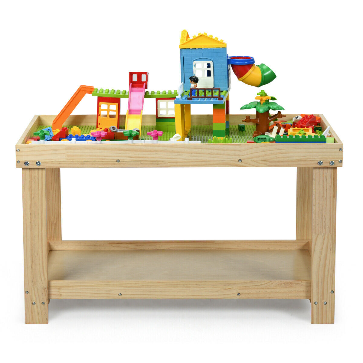 Large Kids Wooden Activity Learning Play Table