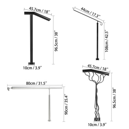 Heavy Duty Outdoor Metal Stair Steps Handrailing