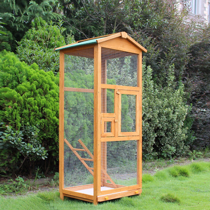 Large Outdoor Wooden Parakeet / Parrot Bird Cage