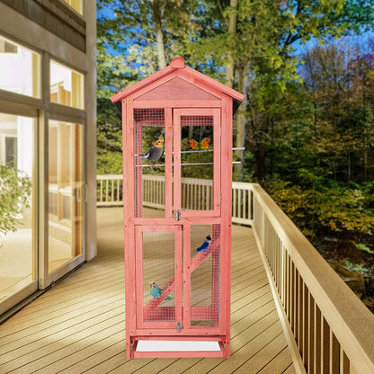 Heavy Duty Big Wooden Oudoor Parakeet Parrot Bird Cage