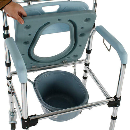 Heavy Duty Rolling Shower Elderly Bath Wheel Chair