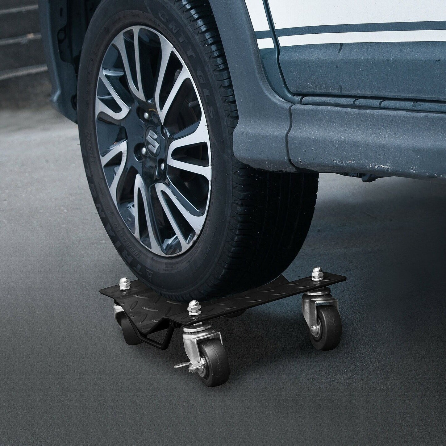 Heavy Duty Two Wheeler Car Moving Tire Caster Dolly