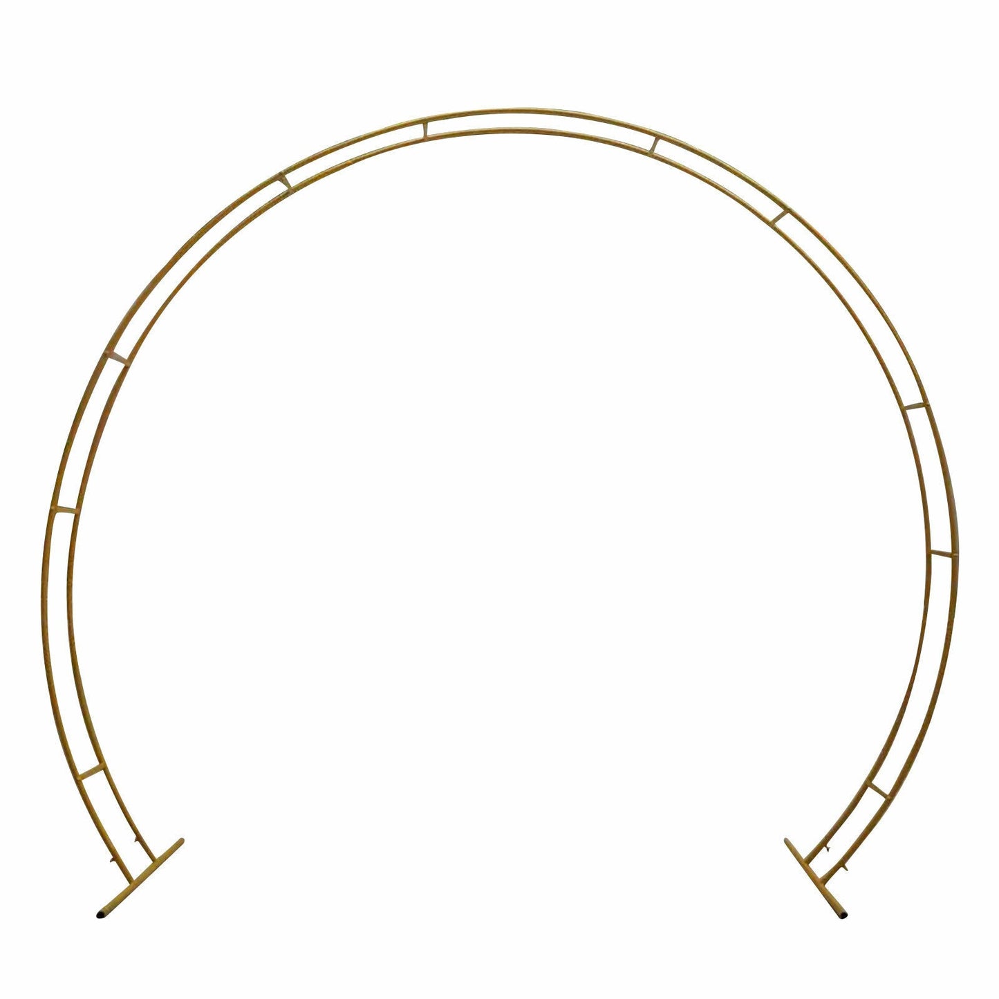 Golden Rustic Round Circle Wedding Arch Trellis 7.5'