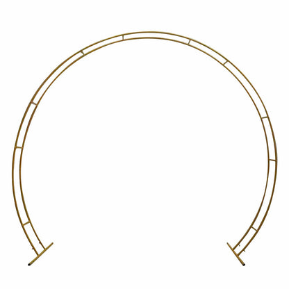 Golden Rustic Round Circle Wedding Arch Trellis 7.5'