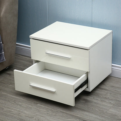 Luxurious Modern LED Bedside Nightstand Drawer Storage Table