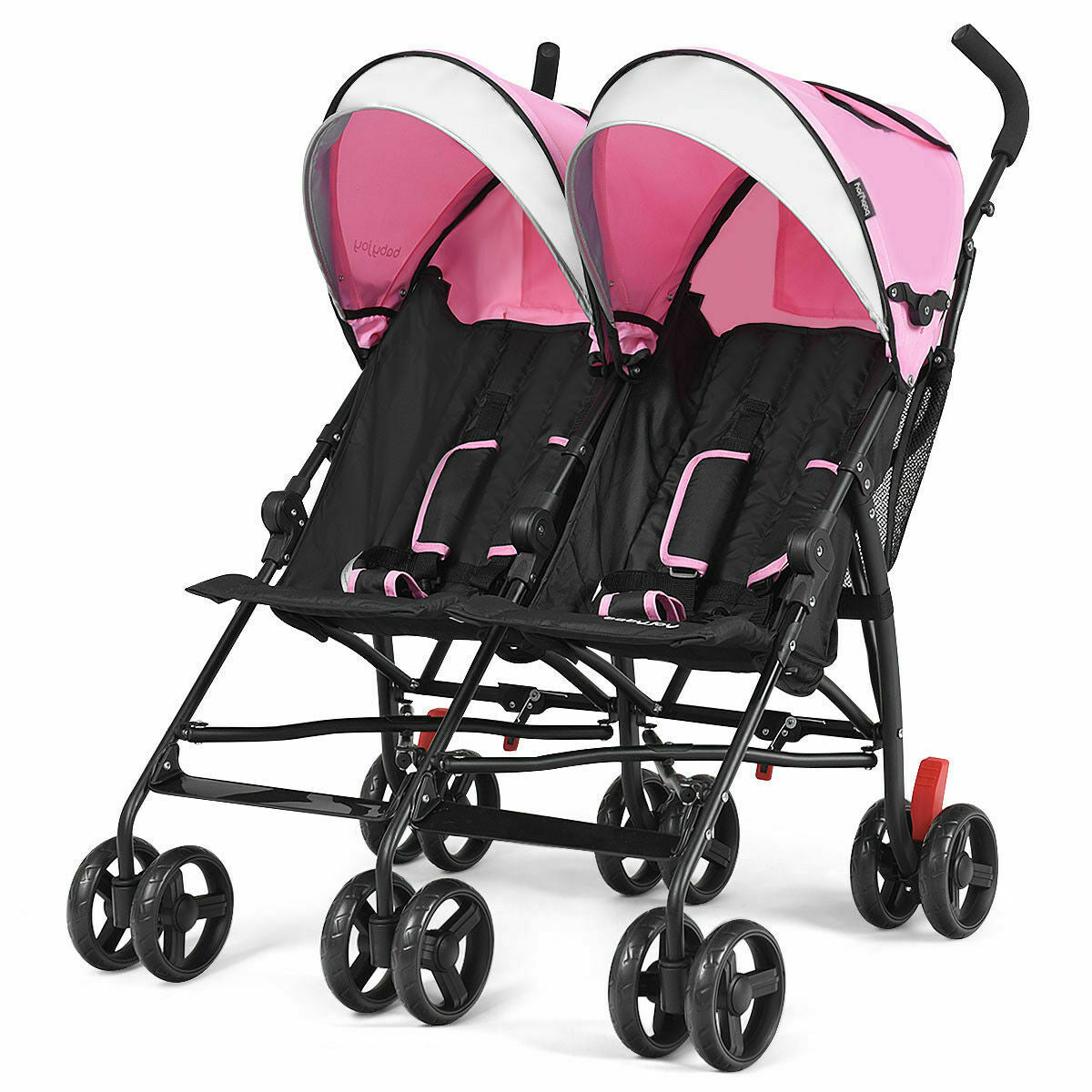 Large Lightweight Easy Rolling Double Side By Side Baby Stroller