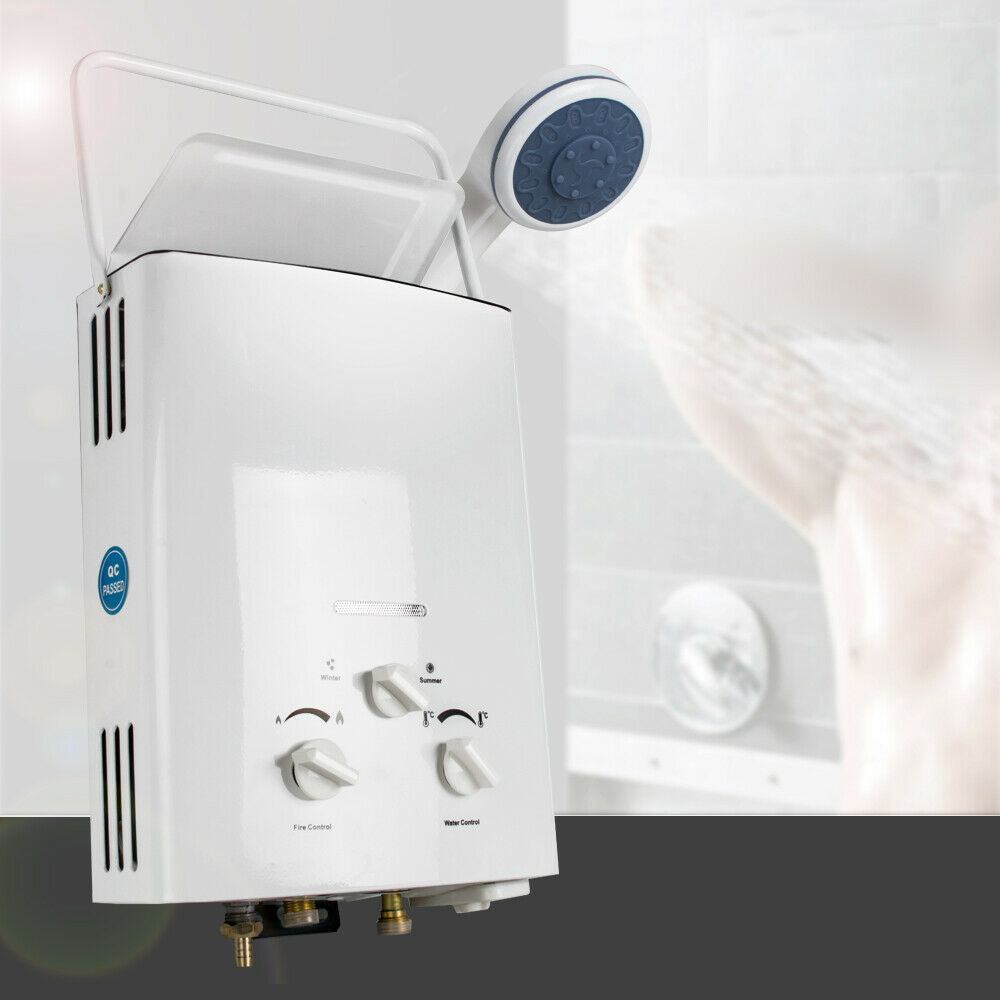 Instant Gas Powered On Demand Tankless Hot Water Heater W/ Shower Head