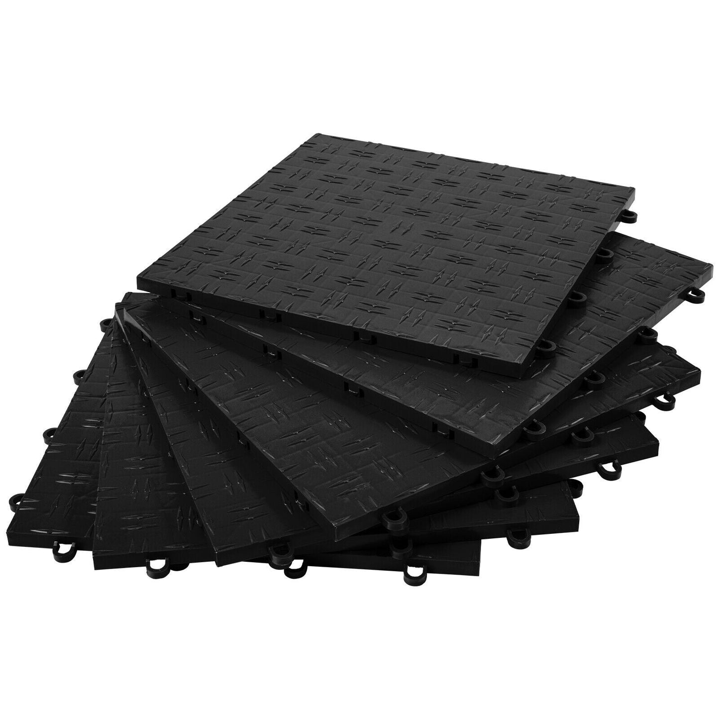 Large Interlocking Garage Flooring Mat Tile Set 50 Pcs