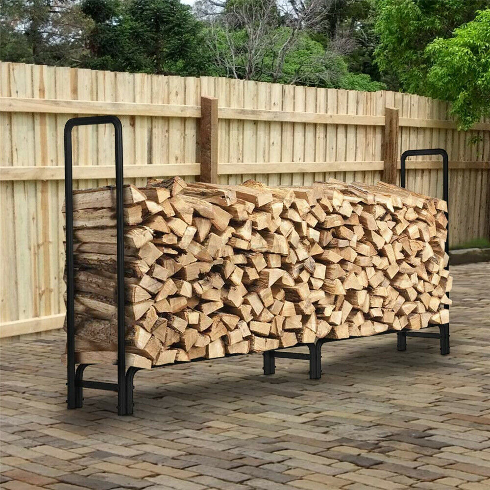 Heavy Duty Outdoor Firewood Log Holder Storage Rack