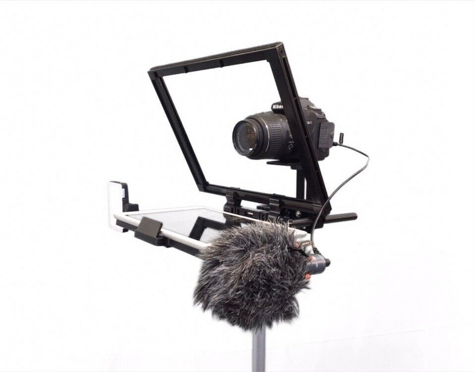 Universal Compact Cue Parrot iPad Teleprompter With Beam 12.9"