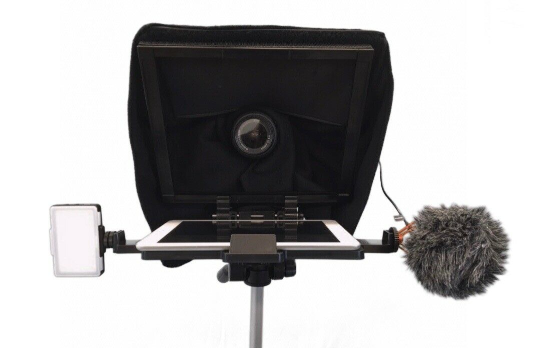 Universal Compact Cue Parrot iPad Teleprompter With Beam 12.9"