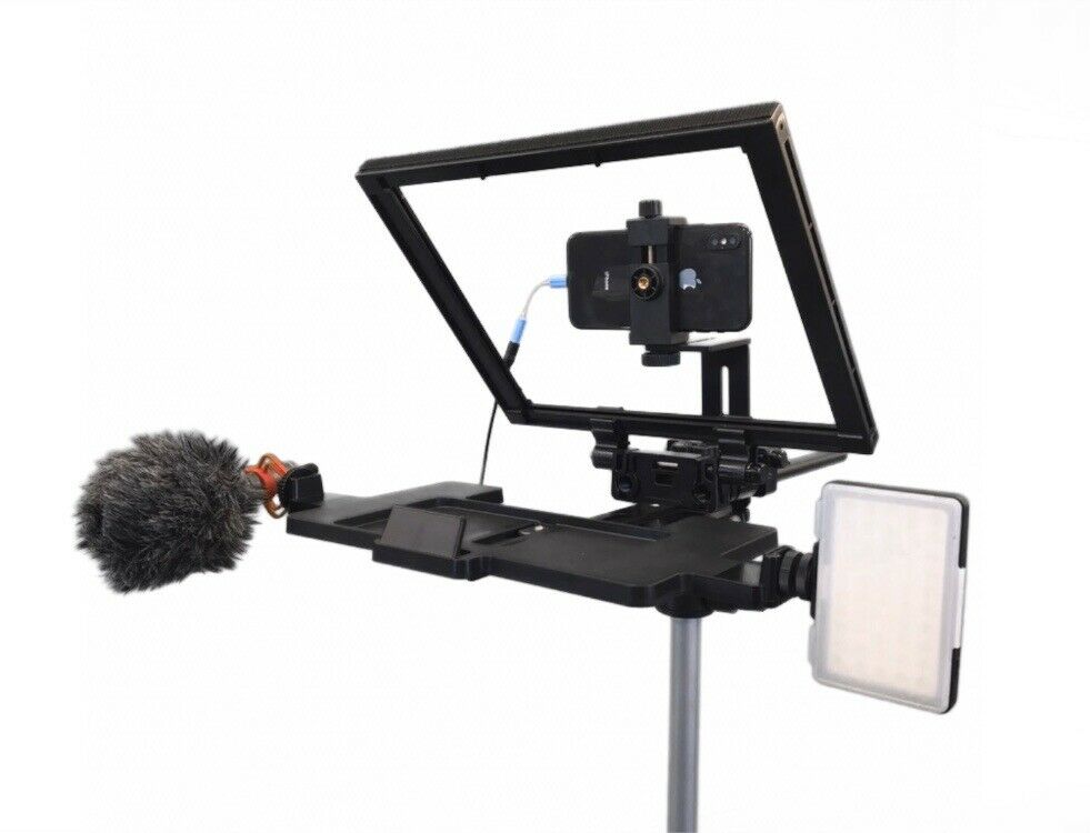 Universal Compact Cue Parrot iPad Teleprompter With Beam 12.9"