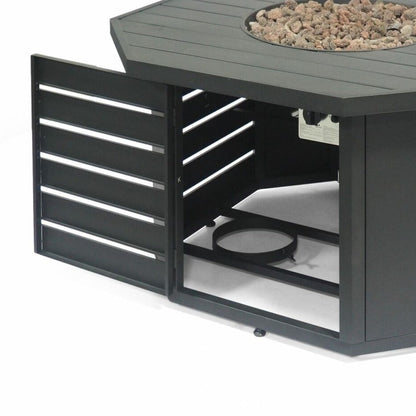 Premium Octagonal Outdoor Propane Fire Pit Table