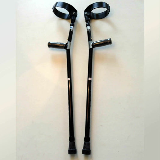 Lightweight Black Forearm Walking Crutches