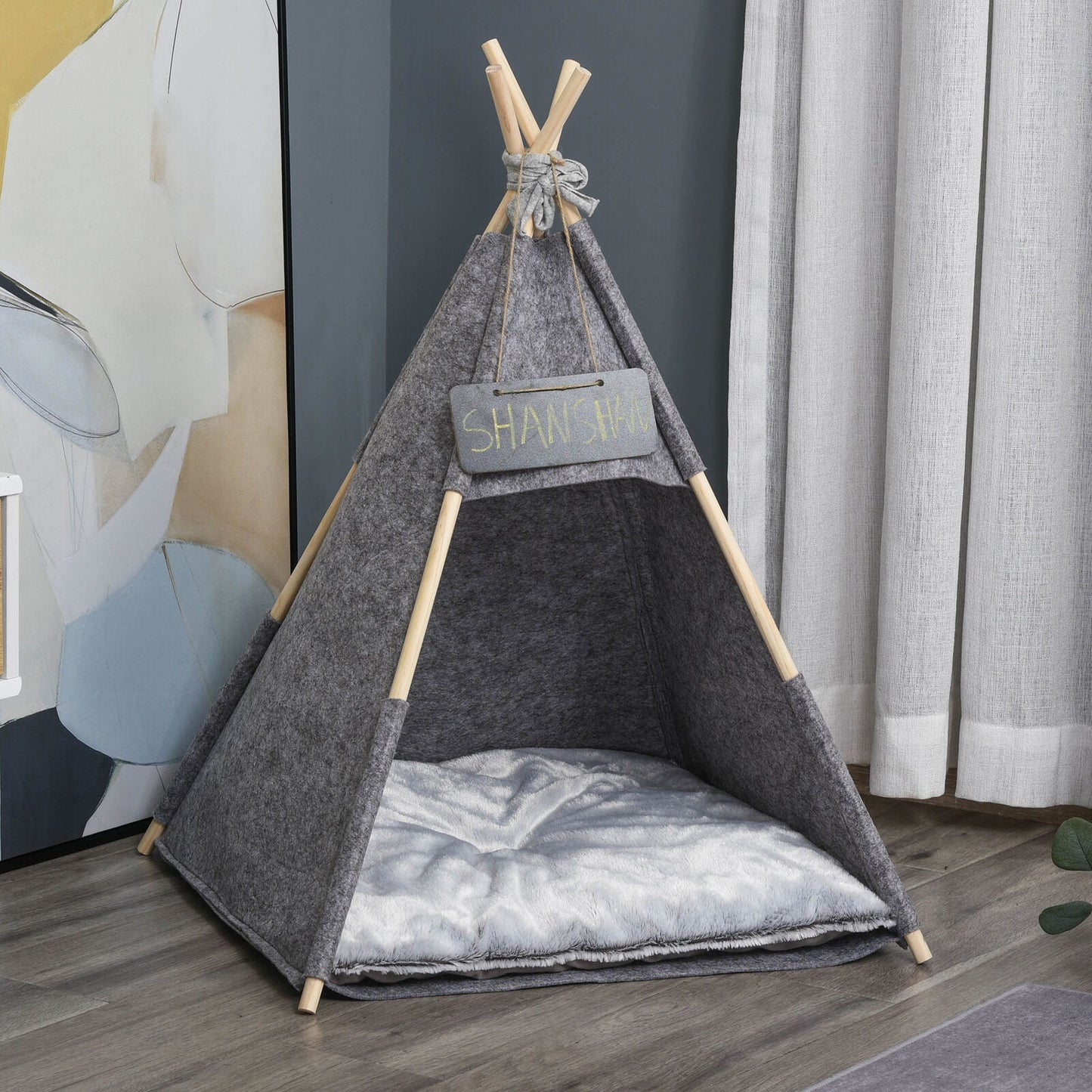 Large Portable Cozy Pop Up Pet Dog Teepee