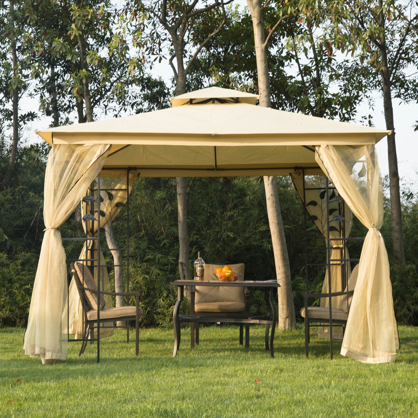 Large Modern Outdoor Backyard Patio Gazebo Pergola 10' x 10'