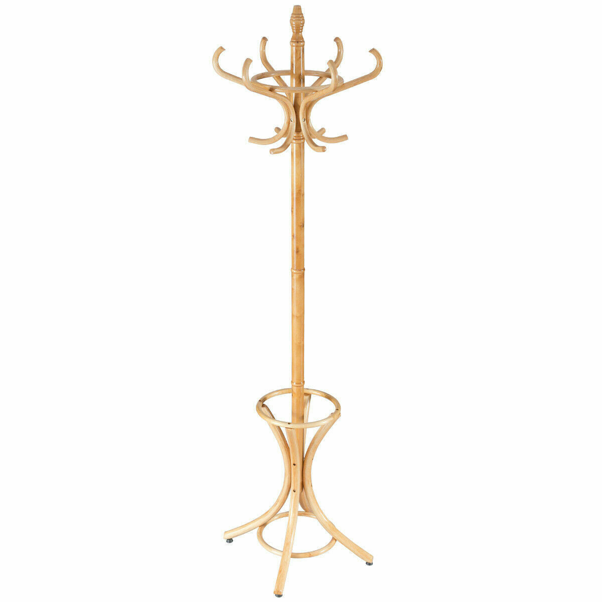 Premium Free Standing Modern Entryway Coat Tree Hanger Rack Stand