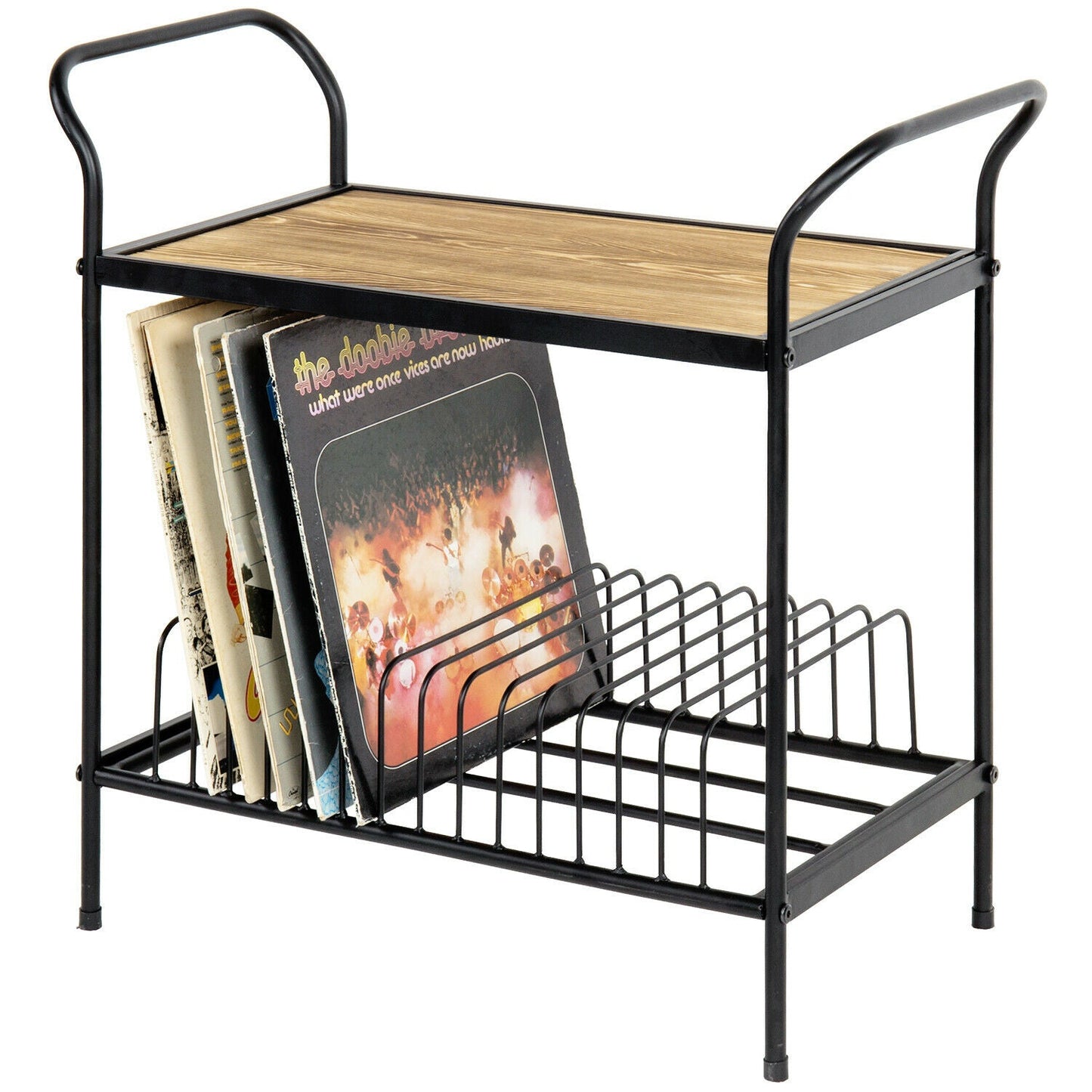 Heavy Duty Vinyl Record Player Turntable Storage Rack Stand