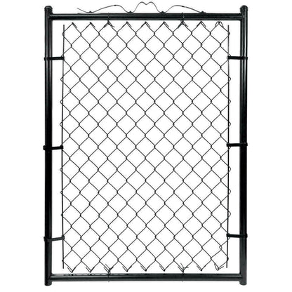 Large Heavy Duty Chain Link Black Metal Fence Gate 4' x 3'3"