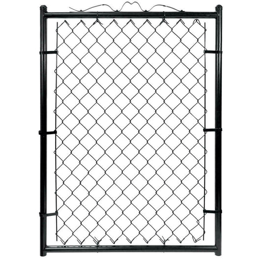 Large Heavy Duty Chain Link Black Metal Fence Gate 4' x 3'3"