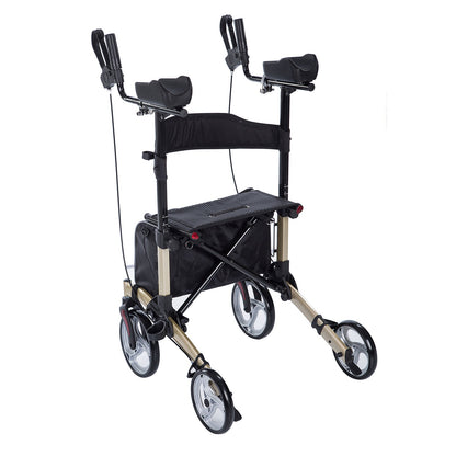 Standing Upright Rollator Senior Walker With Seat