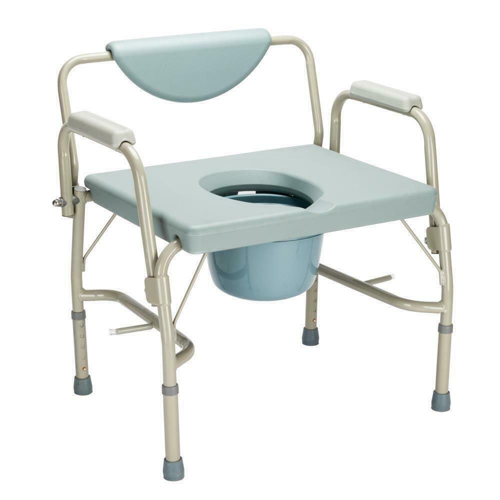 Large Adult Bedside Commode Potty Toilet Chair