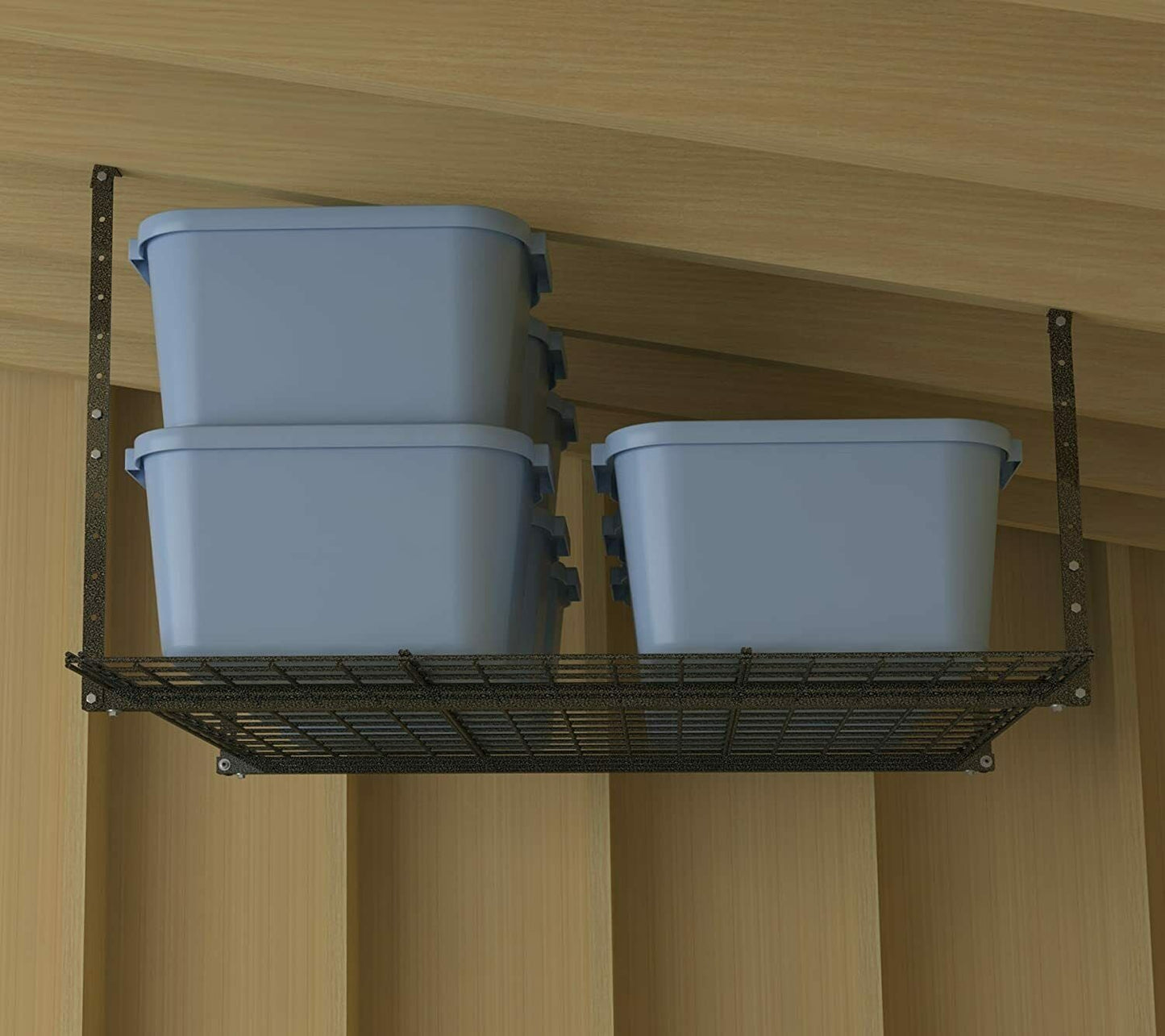 Large Heavy Duty Overhead Hanging Ceiling Garage Storage Shelf Rack