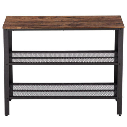 Small Compact Narrow Entryway Wood Console Sofa Table With Storage