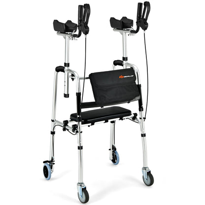 Heavy Duty Full Body Support Upright Standup Senior Straight Walker