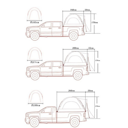 Premium Pickup Truck Pop Up Bed Tent