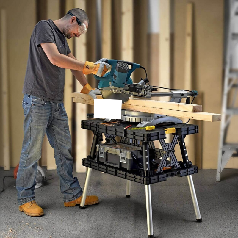 Portable Folding Miter Saw Table Station Stand